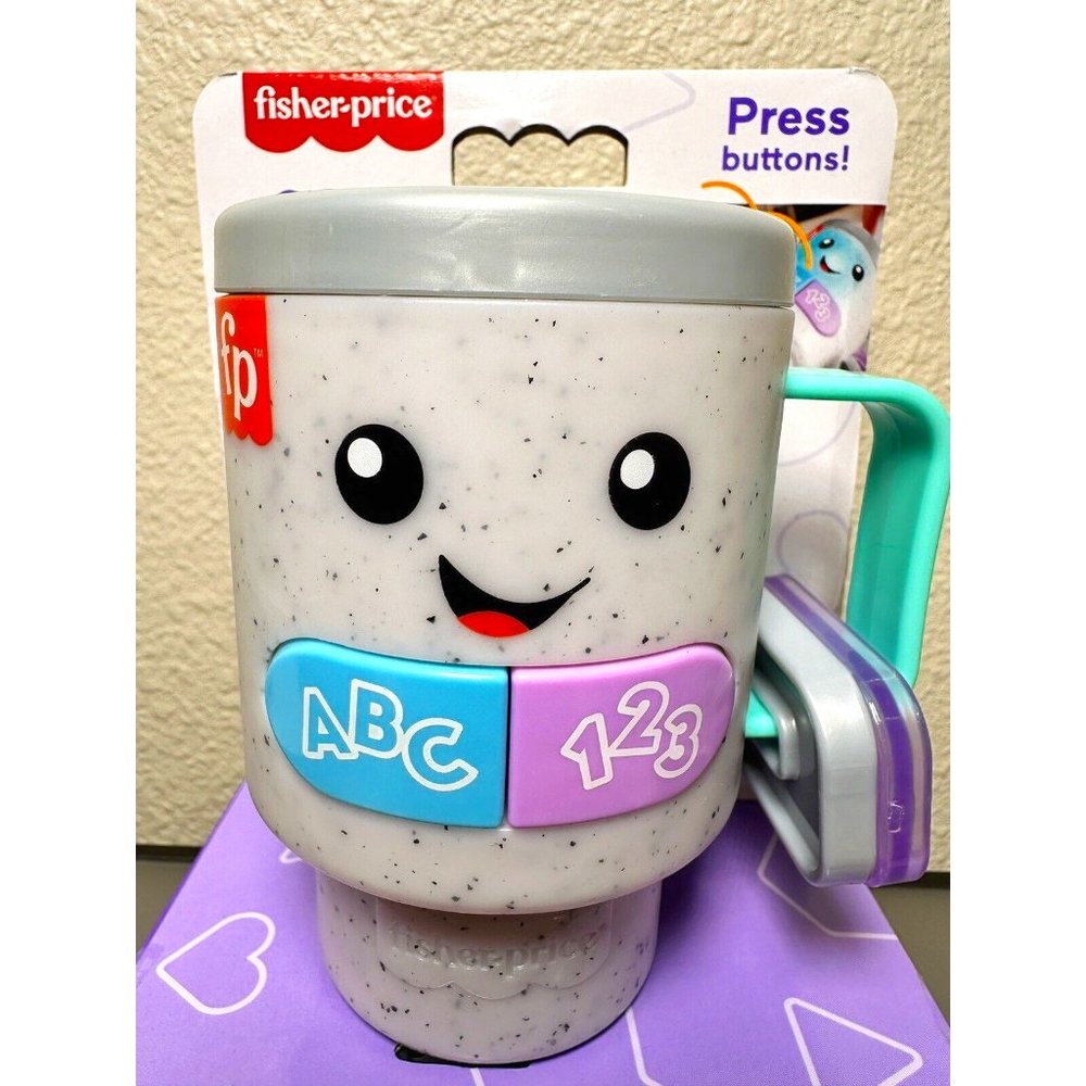 Laugh & Learn Baby & Toddler Toy Wake Up & Learn Coffee Mug with Lights Music...